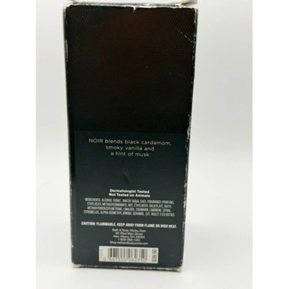 Bath & Body Works Noir Men's Collection Cologne 3.4 fl oz / 100 mL with Box